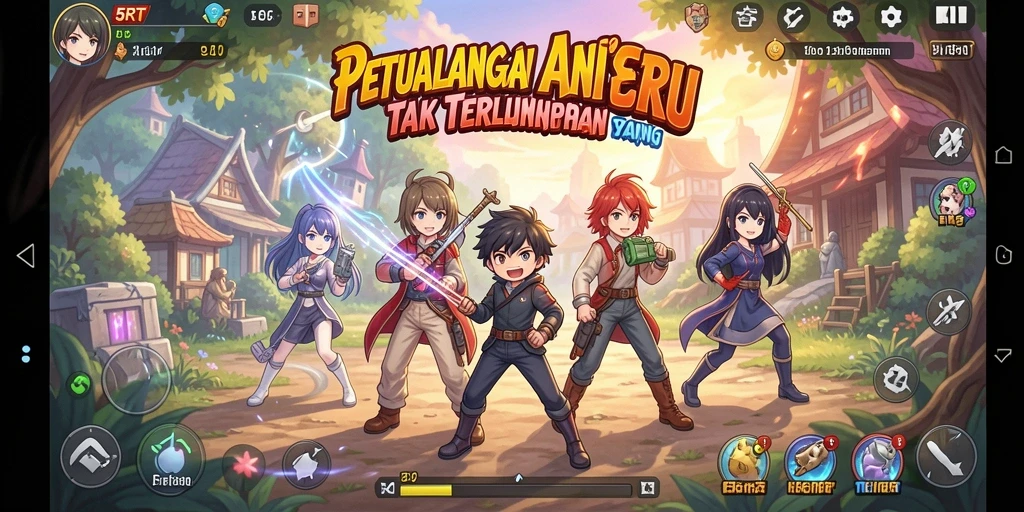 Gameplay seru dalam dunia Anime yang penuh warna.