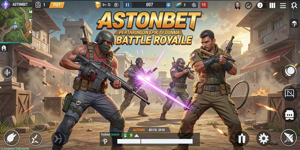 Gameplay seru dan adrenalin tinggi di ASTONBET Battle Royale.