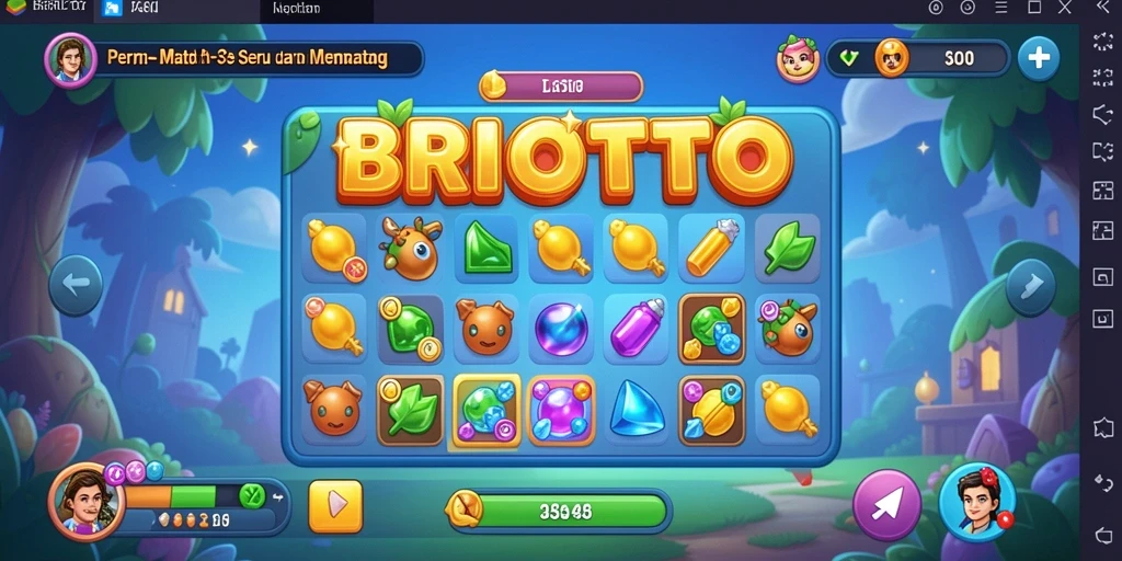 Gameplay BRIOTOTO yang menarik dengan level Match-3 yang menantang.