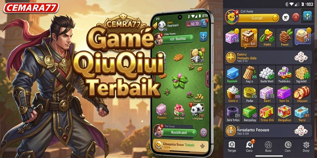 Tampilan gameplay seru dari CEMARA77 yang menampilkan aksi QiuQiu.