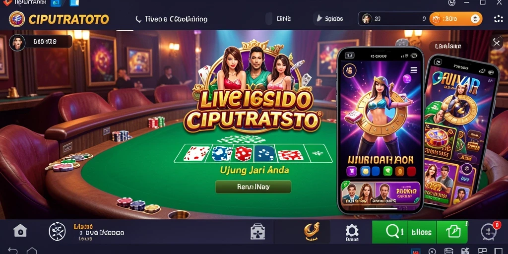 Tampilan gameplay Live Casino di CIPUTRATOTO dengan dealer profesional.