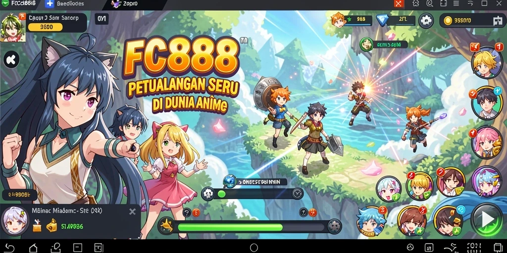 Tampilan menarik dari gameplay FC888 yang penuh aksi Anime.