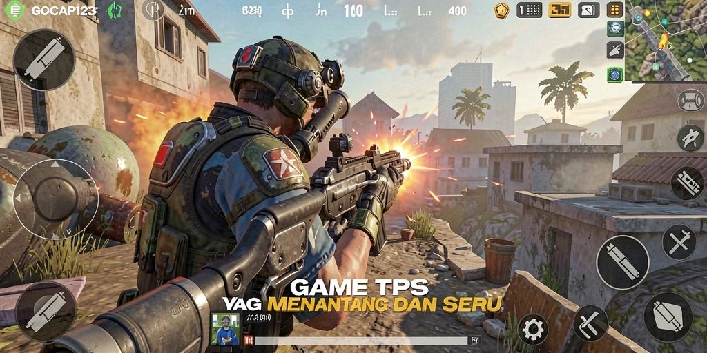 Tampilan gameplay TPS yang mendebarkan dari GOCAP123.