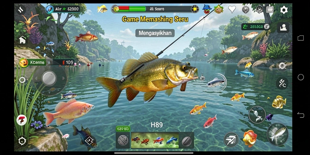 Tampilan gameplay H89 dengan suasana memancing yang memukau.