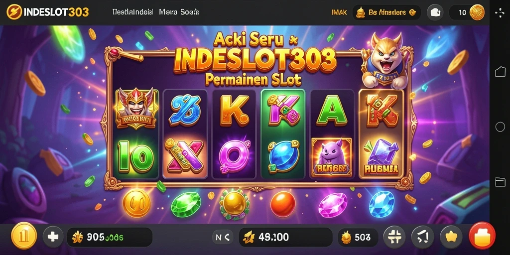 Tangkapan layar INDESLOT303 menampilkan aksi seru permainan slot yang menegangkan.