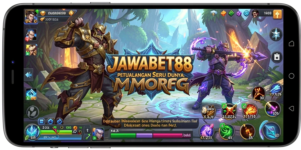 Tampilan gameplay JAWABET88 yang menakjubkan dalam dunia MMORPG.