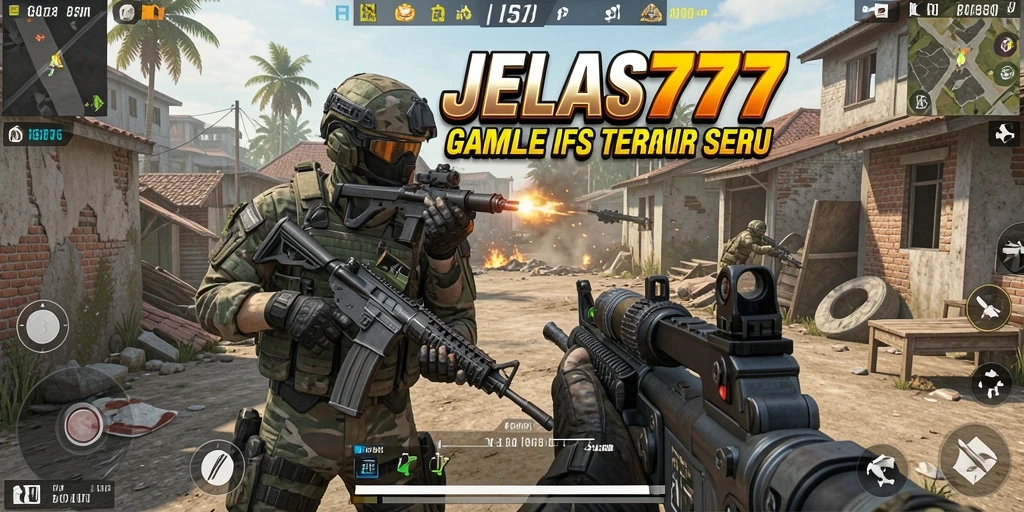Tampilan gameplay JELAS777 dengan aksi menembak yang mendebarkan.