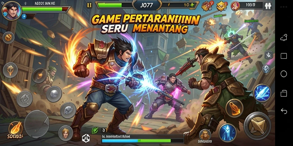 Tampilan gameplay JOS77 yang menegangkan dan penuh aksi.