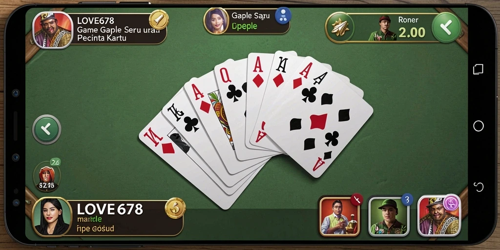 Tampilan gameplay menegangkan saat bermain Gaple di LOVE678.