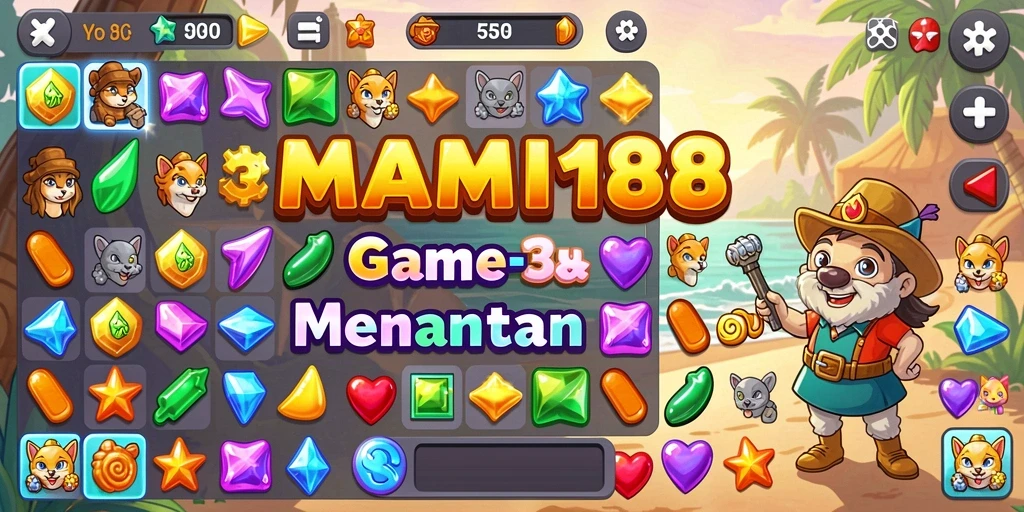 Tampilan menarik dengan gameplay permainan Match-3.