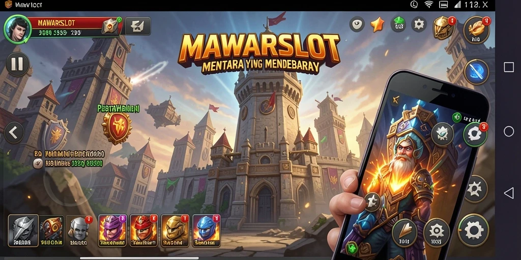 Gameplay MAWARSLOT yang menegangkan dalam Tower Defense.