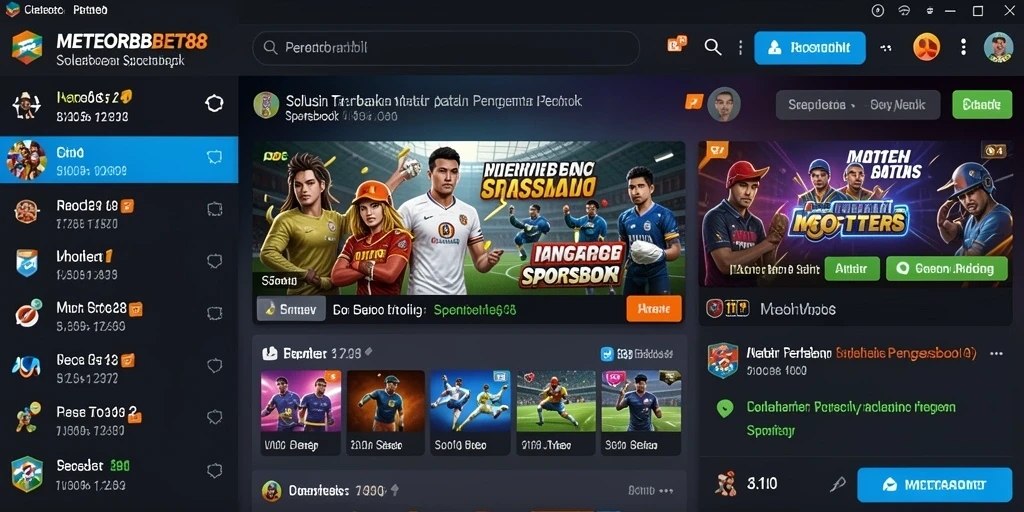 Tampilan menarik dari gameplay Sportsbook METEORBET88.