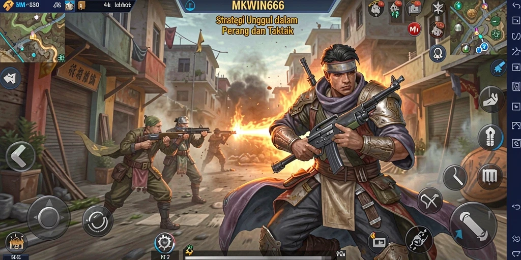 Tangkapan layar gameplay <strong>MKWIN666</strong> menunjukkan aksi pertempuran taktis yang mendebarkan.