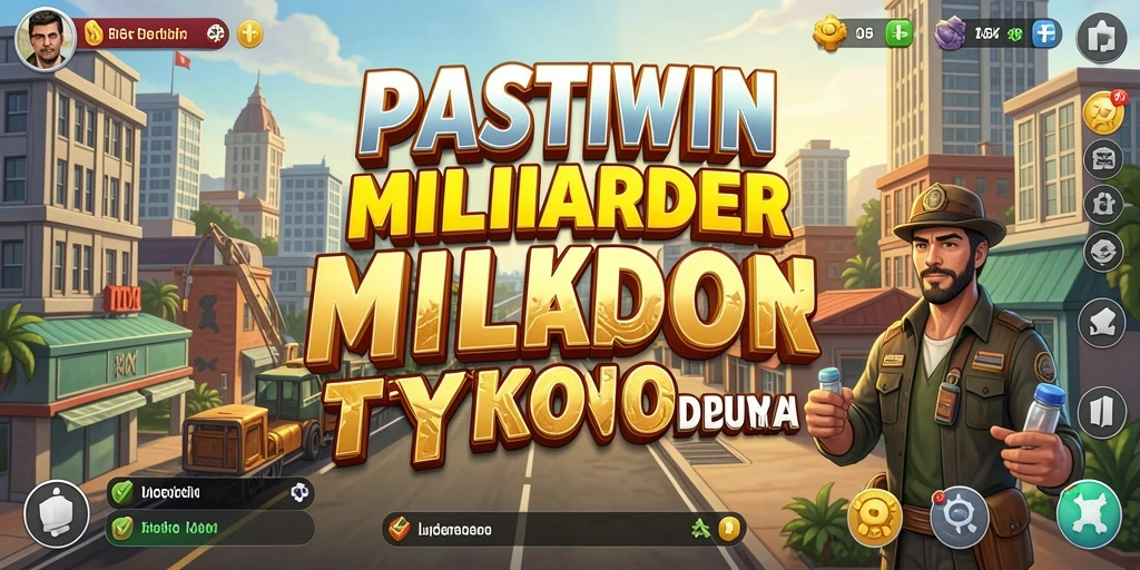 Screenshot utama PASTIWIN menampilkan gameplay Tycoon yang menegangkan.