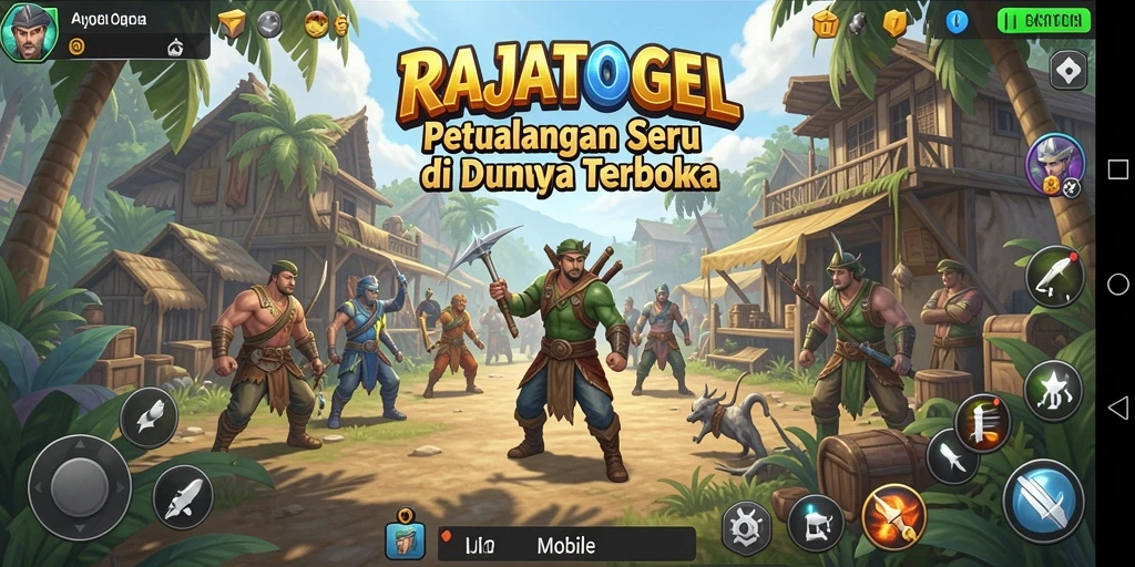 Screenshot gameplay RAJATOGEL menunjukkan pengunjung dunia terbuka yang menakjubkan.