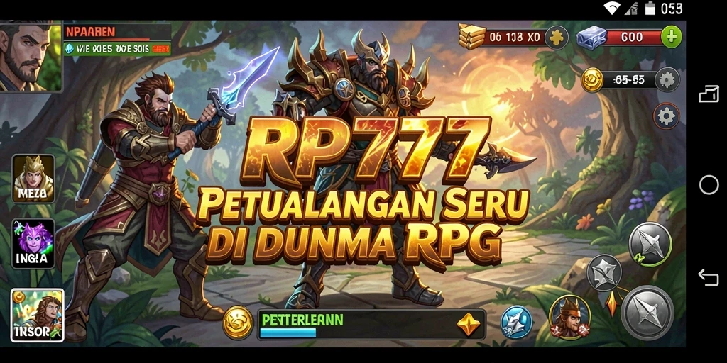 Menampilkan aksi seru dalam game RPG RP777 yang menantang.