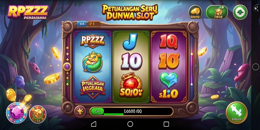 Screenshot gameplay RPZZZ dengan tema slot menarik dan fitur bonus.