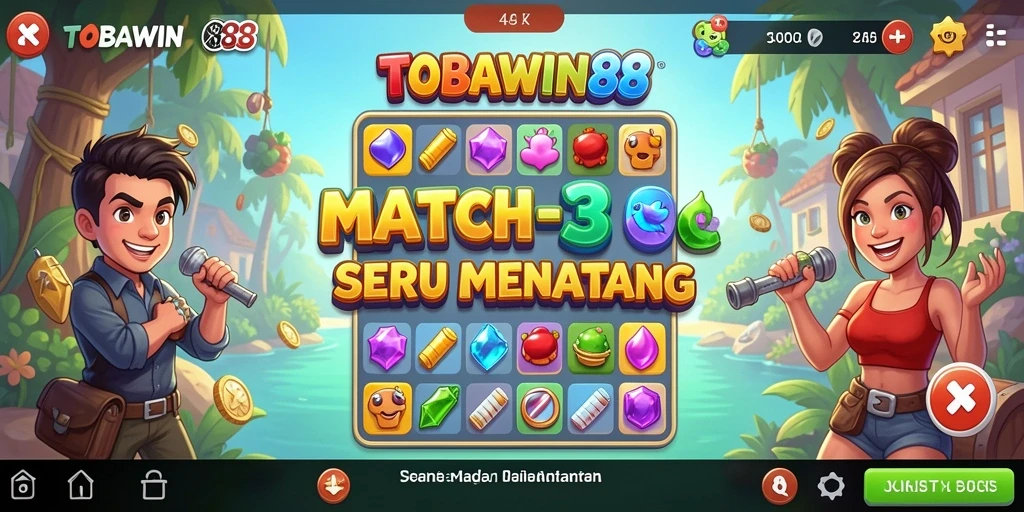 Tampilan gameplay TOBAWIN88 yang seru dan berwarna-warni.