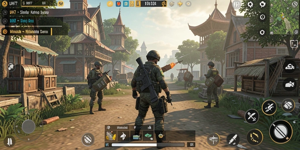 Gameplay UH77 yang menampilkan kehidupan simulasi yang menarik.