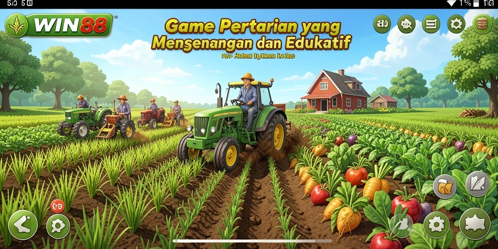 Tampilan gameplay WIN88 yang menarik dan edukatif dalam pertanian.