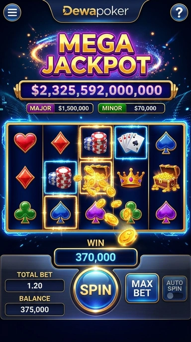 Tampilan utama aplikasi dewapoker dengan berbagai pilihan permainan.